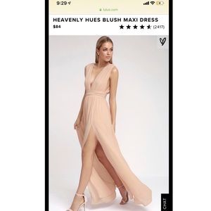 Lulus elegant blush dress